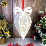 Christmas Deer - Droplet Lantern File - Cricut SVG File - LightBoxGoodMan - LightboxGoodman