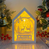 Christmas Deer - Paper Cut House Light Box File - Cricut File - 13x19 Inches - LightBoxGoodMan