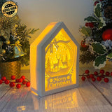 Christmas Deer - Paper Cut House Light Box File - Cricut File - 13x19 Inches - LightBoxGoodMan - LightboxGoodman
