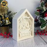 Christmas Deer - Paper Cut House Light Box File - Cricut File - 13x19 Inches - LightBoxGoodMan - LightboxGoodman