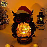 Christmas Deer - Paper Cut Owl Light Box File - Cricut File - 25x20 cm - LightBoxGoodMan - LightboxGoodman