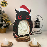 Christmas Deer - Paper Cut Owl Light Box File - Cricut File - 25x20 cm - LightBoxGoodMan - LightboxGoodman