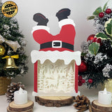 Christmas Deer - Paper Cut Santa Light Box File - Cricut File - 28,4x14,7cm - LightBoxGoodMan - LightboxGoodman