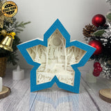 Christmas Deer - Paper Cut Snowflake Light Box File - Cricut File - 7.5x7.5 inches - LightBoxGoodMan - LightboxGoodman