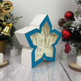 Christmas Deer - Paper Cut Snowflake Light Box File - Cricut File - 7.5x7.5 inches - LightBoxGoodMan - LightboxGoodman