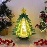 Christmas Deer - Pine Lantern File - Cricut File - 8x9,5 Inches - LightBoxGoodMan
