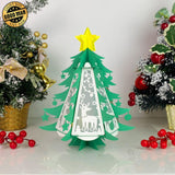 Christmas Deer - Pine Lantern File - Cricut File - 8x9,5 Inches - LightBoxGoodMan - LightboxGoodman