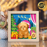 Christmas Dog – Paper Cut Light Box File - Cricut File - 8x8 inches - LightBoxGoodMan - LightboxGoodman