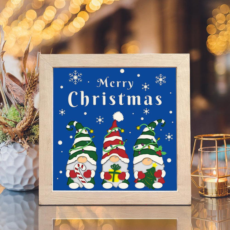 Christmas Gnome 11 – Paper Cut Light Box File - Cricut File - 8x8 inches - LightBoxGoodMan - LightboxGoodman