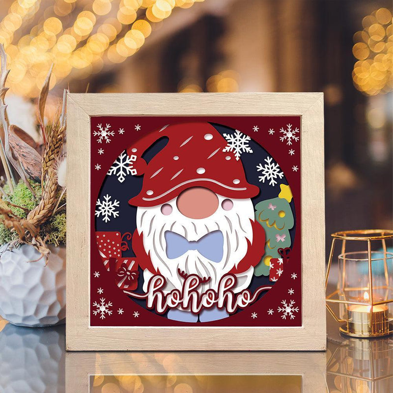 Christmas Gnome 13 – Paper Cut Light Box File - Cricut File - 8x8 inches - LightBoxGoodMan - LightboxGoodman