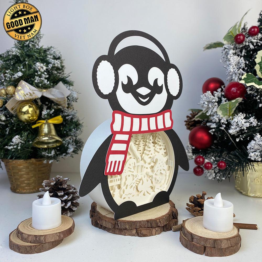 Christmas Gnome 2 - Paper Cut Penguin Light Box File - Cricut File - 25x20cm - LightBoxGoodMan - LightboxGoodman