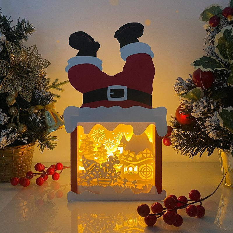 Christmas Gnome 2 - Paper Cut Santa Light Box File - Cricut File - 28,4x14,7cm - LightBoxGoodMan - LightboxGoodman