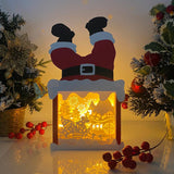 Christmas Gnome 2 - Paper Cut Santa Light Box File - Cricut File - 28,4x14,7cm - LightBoxGoodMan - LightboxGoodman
