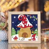 Christmas Gnome 3 – Paper Cut Light Box File - Cricut File - 8x8 inches - LightBoxGoodMan