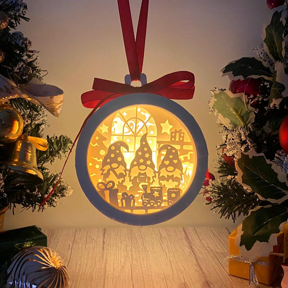 Christmas Gnome - 3D Ornament Lantern File - Cricut File - LightBoxGoodMan - LightboxGoodman