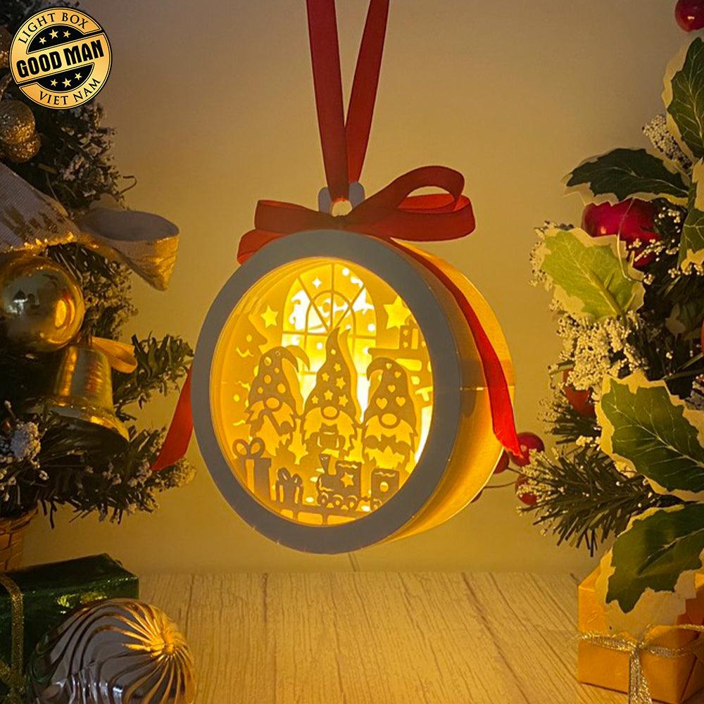 Christmas Gnome - 3D Ornament Lantern File - Cricut File - LightBoxGoodMan - LightboxGoodman