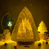 Christmas Gnome - 3D Pop-up Light Box Pine File - Cricut File - LightBoxGoodMan