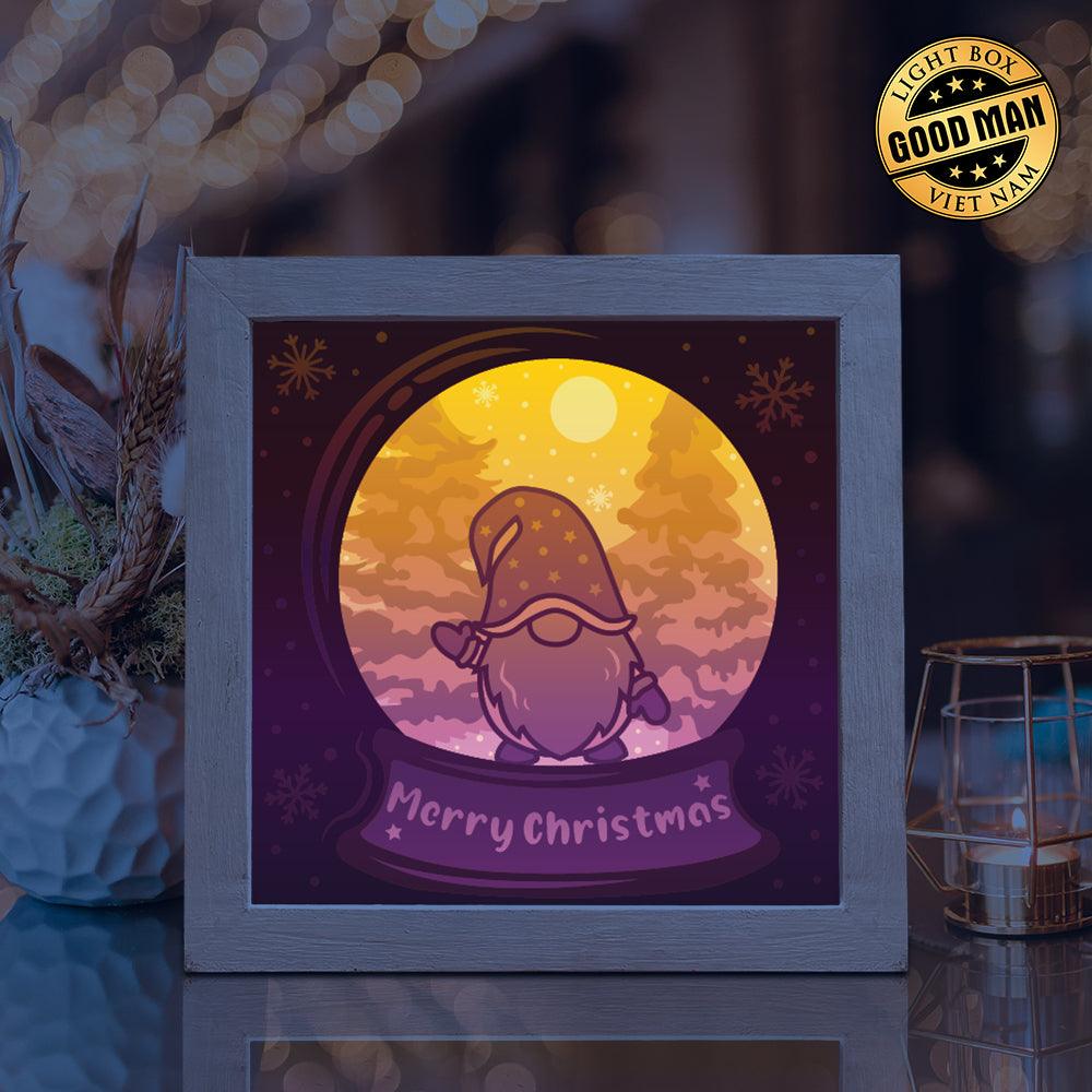 Christmas Gnome 4 – Paper Cut Light Box File - Cricut File - 20x20cm - LightBoxGoodMan - LightboxGoodman