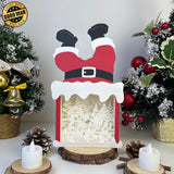 Christmas Gnome 4 - Paper Cut Santa Light Box File - Cricut File - 28,4x14,7cm - LightBoxGoodMan - LightboxGoodman