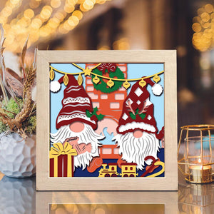 Christmas Gnome 7 – Paper Cut Light Box File - Cricut File - 20x20cm - LightBoxGoodMan - LightboxGoodman