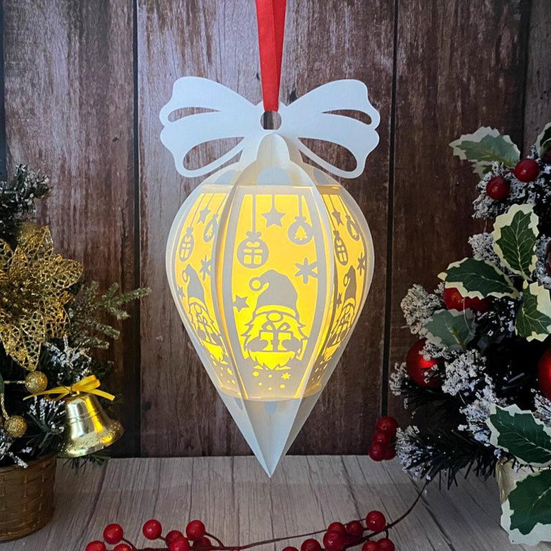 Christmas Gnome - Droplet Lantern File - Cricut SVG File - LightBoxGoodMan - LightboxGoodman