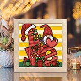 Christmas Gnome Love – Paper Cut Light Box File - Cricut File - 8x8 inches - LightBoxGoodMan