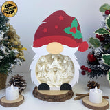 Christmas Gnome - Paper Cut Gnome Light Box File - Cricut File - 10x7 inches - LightBoxGoodMan - LightboxGoodman