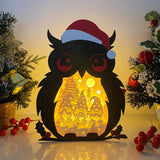 Christmas Gnome - Paper Cut Owl Light Box File - Cricut File - 25x20 cm - LightBoxGoodMan
