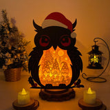 Christmas Gnome - Paper Cut Owl Light Box File - Cricut File - 25x20 cm - LightBoxGoodMan - LightboxGoodman