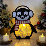 Christmas Gnome - Paper Cut Penguin Light Box File - Cricut File - 25x20cm - LightBoxGoodMan