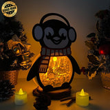 Christmas Gnome - Paper Cut Penguin Light Box File - Cricut File - 25x20cm - LightBoxGoodMan - LightboxGoodman