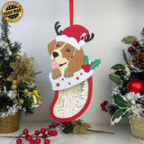 Christmas Gnome - Paper Cut Pet Light Box File - Xmas Dog Motif - Cricut File - 11x6 Inches - LightBoxGoodMan - LightboxGoodman