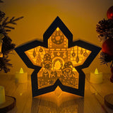 Christmas Gnome - Paper Cut Snowflake Light Box File - Cricut File - 7.5x7.5 inches - LightBoxGoodMan