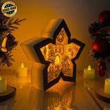 Christmas Gnome - Paper Cut Snowflake Light Box File - Cricut File - 7.5x7.5 inches - LightBoxGoodMan - LightboxGoodman
