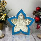Christmas Gnome - Paper Cut Snowflake Light Box File - Cricut File - 7.5x7.5 inches - LightBoxGoodMan - LightboxGoodman