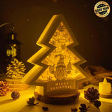Christmas Gnome - Paper Cut Tree Light Box File - Cricut File - 20x22cm - LightBoxGoodMan - LightboxGoodman