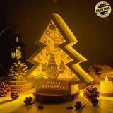 Christmas Gnome - Paper Cut Tree Light Box File - Cricut File - 20x22cm - LightBoxGoodMan - LightboxGoodman