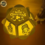 Christmas Gnome - Pentagon 3D Lantern File - Cricut File - LightBoxGoodMan - LightboxGoodman