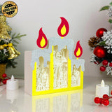 Christmas House - Paper Cut Candle Light Box File - Cricut File - 8,6x7 inches - LightBoxGoodMan - LightboxGoodman