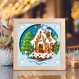 Christmas House – Paper Cut Light Box File - Cricut File - 8x8 inches - LightBoxGoodMan