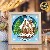 Christmas House – Paper Cut Light Box File - Cricut File - 8x8 inches - LightBoxGoodMan - LightboxGoodman