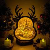 Christmas In The Forest 2 - Paper Cut Reindeer Light Box File - Cricut File - 24,4x17cm - LightBoxGoodMan - LightboxGoodman