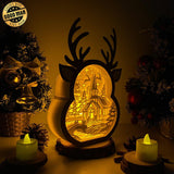 Christmas In The Forest 2 - Paper Cut Reindeer Light Box File - Cricut File - 24,4x17cm - LightBoxGoodMan - LightboxGoodman