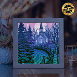 Christmas In The Forest 3 – Paper Cut Light Box File - Cricut File - 8x8 inches - LightBoxGoodMan - LightboxGoodman