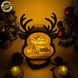 Christmas In The Forest - Paper Cut Reindeer Light Box File - Cricut File - 24,4x17cm - LightBoxGoodMan - LightboxGoodman