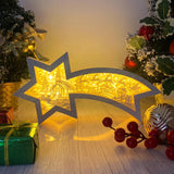 Christmas In The Forest - Paper Cut Star Light Box File - Cricut File - 28x13.7cm - LightBoxGoodMan