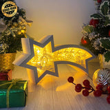 Christmas In The Forest - Paper Cut Star Light Box File - Cricut File - 28x13.7cm - LightBoxGoodMan - LightboxGoodman