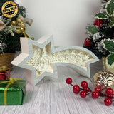 Christmas In The Forest - Paper Cut Star Light Box File - Cricut File - 28x13.7cm - LightBoxGoodMan - LightboxGoodman