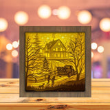 Christmas In The Forest- Paper Cutting Light Box - LightBoxGoodman