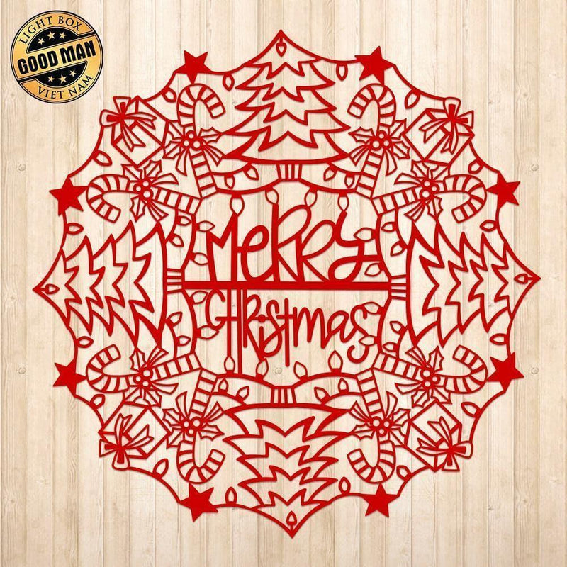Christmas Mandala - Cricut File - Svg, Png, Dxf, Eps - LightBoxGoodMan - LightboxGoodman